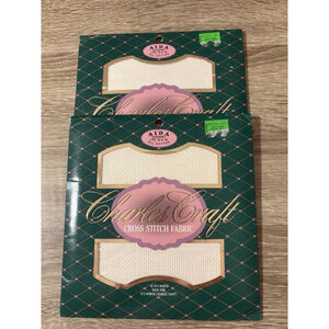 Cross Stitch Fabric Charles Craft Aida 12" X 18" New All Cotton Lot of 2
